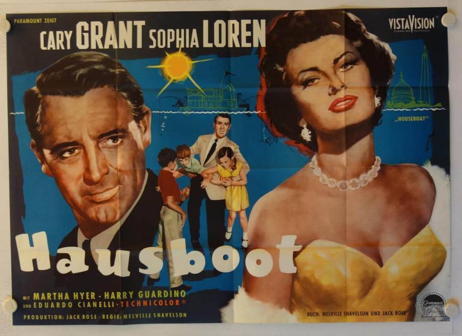 Houseboat original release german double-panel movie poster